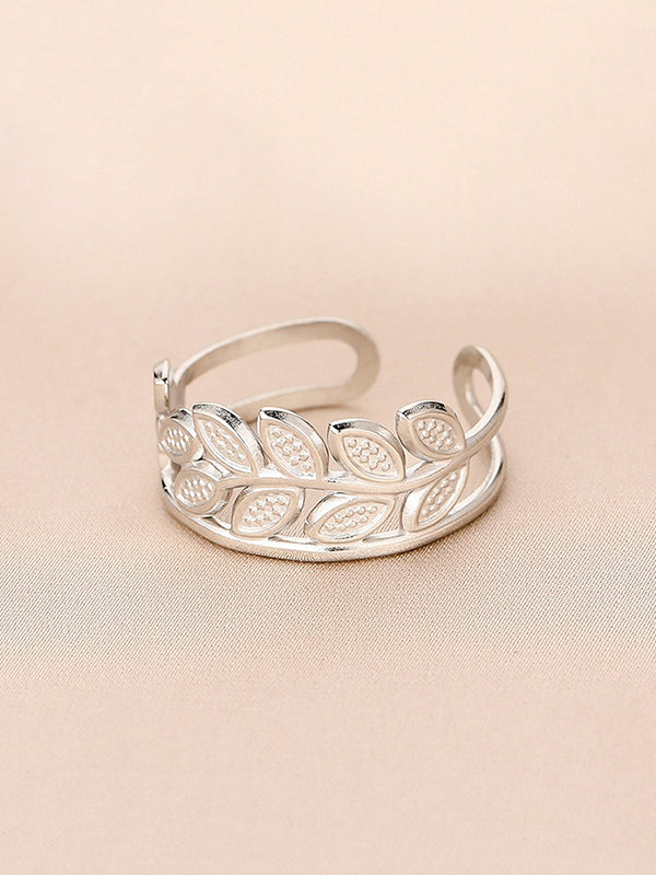 Original Leaf Shape Hollow Ring