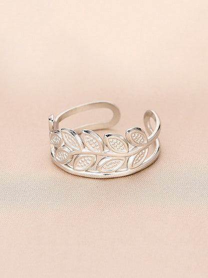 Original Leaf Shape Hollow Ring