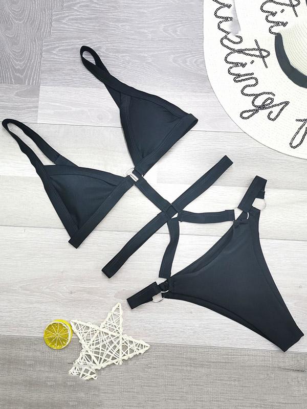 Sexy Leopard Bandge One-Piece Swimsuit