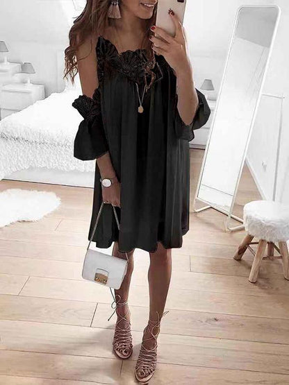 3 Colors Split-joint Midi Dress