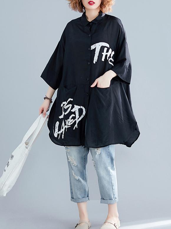 Super Loose Comfortable Shirt Dress