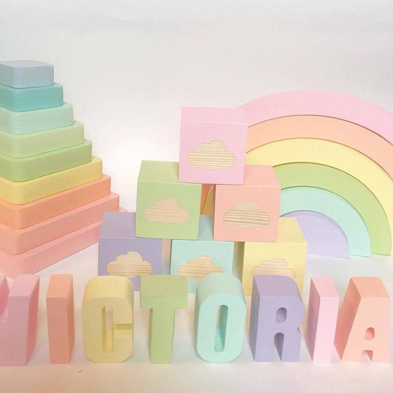 INS Macaron Rainbow Embossment Home Decoration