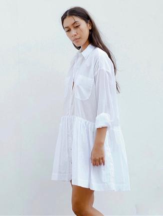 Loose Beach White Cover-ups Swimwear