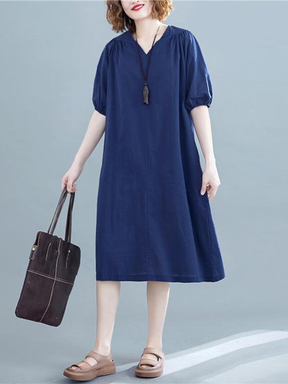 Loose Oversize Solid  Dress