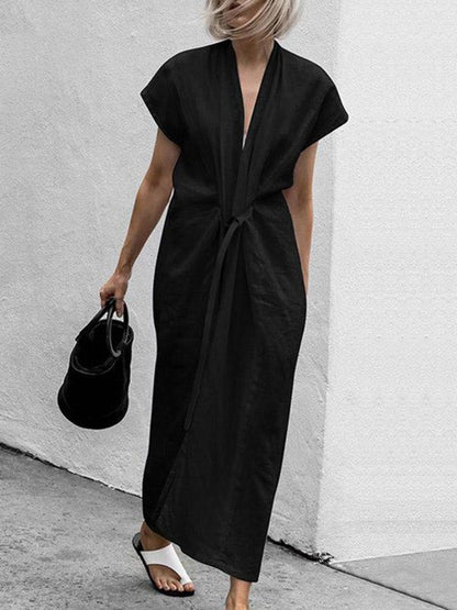 Simple 2 Colors Maxi Dress