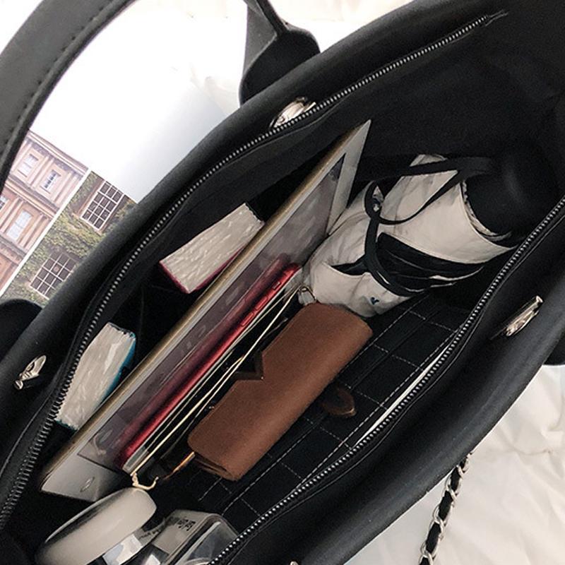 Fashion Canvas Shoulder Bag Women Chain Bag