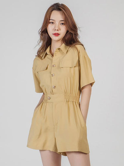 Original Empire Solid Overall Rompers