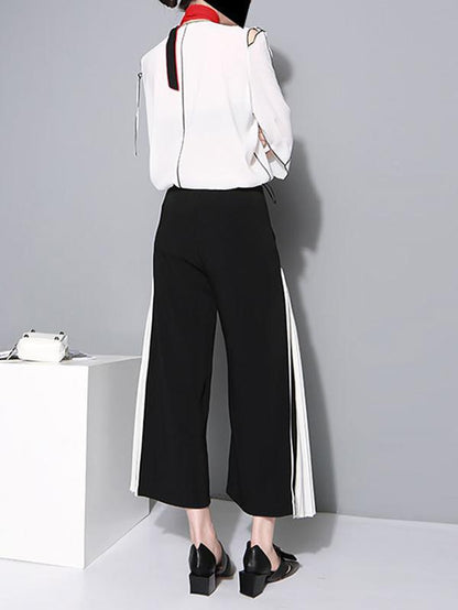 Chiffon Split-joint Wide-leg Pants
