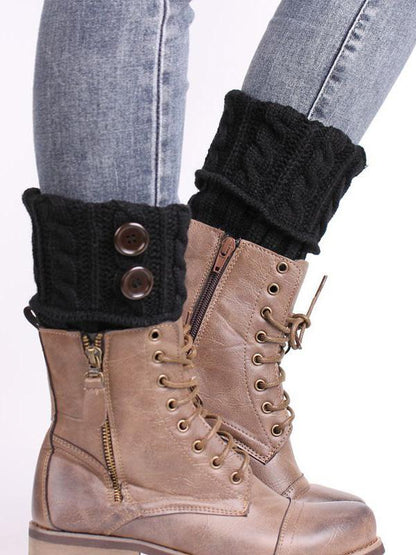Solid Color Knitting Ankle Socks