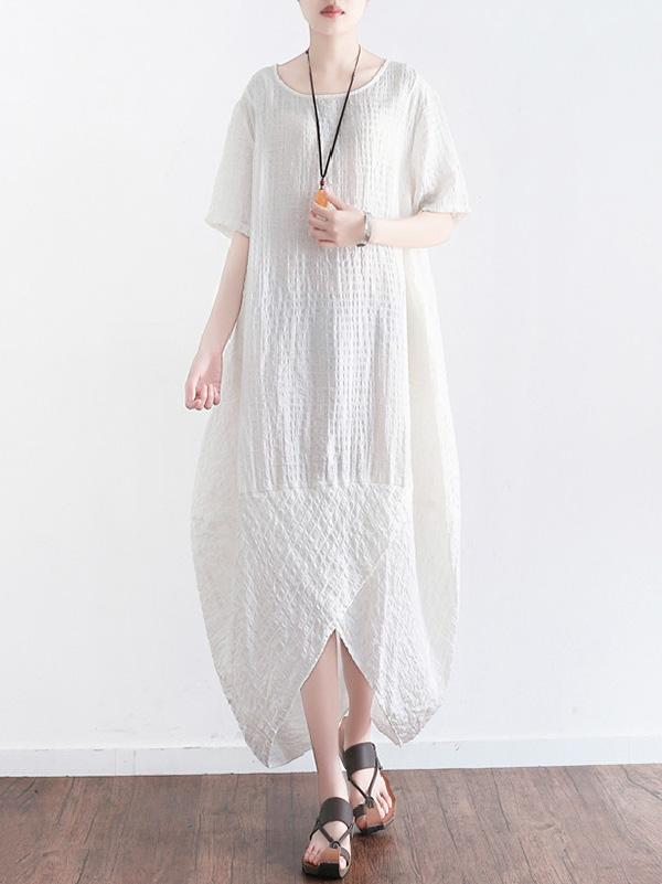 Summer Jacquard Split-joint Split-front Long Dress
