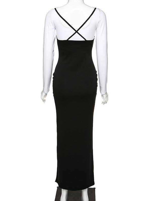 Fashion Leisure Split-Side Maxi Dress