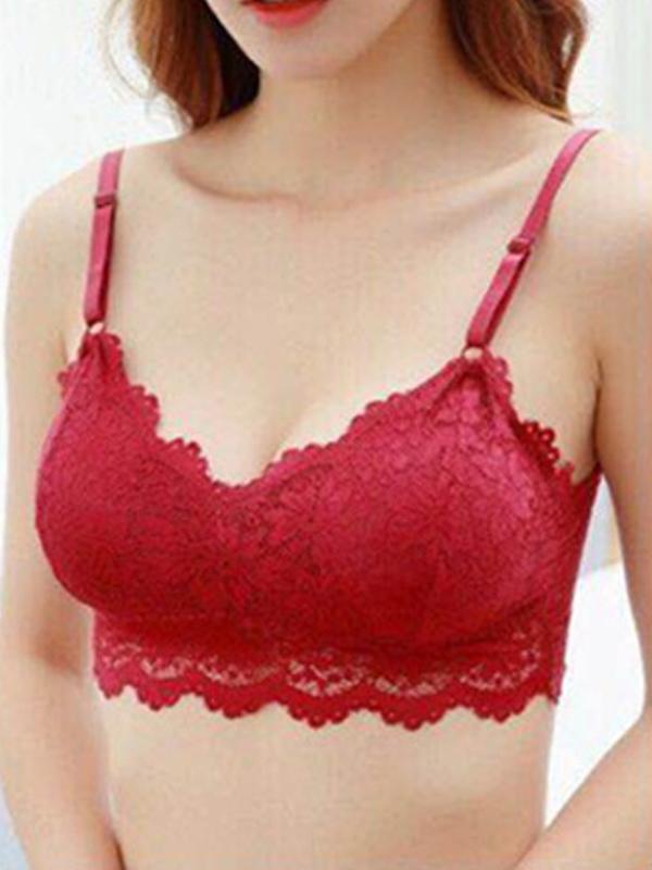 Lace Spaghetti-neck Bra Sexy Lingerie