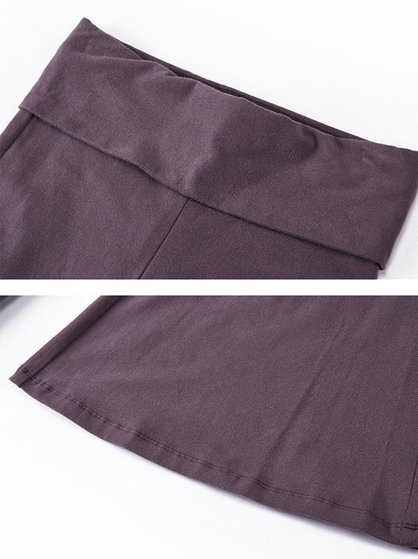 Soft Solid Flared Athletic Pants