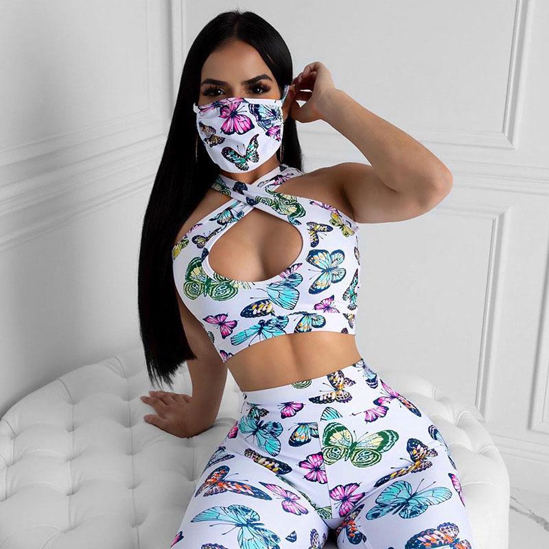 Fashion Butterfly Printed Face Shield Mask
