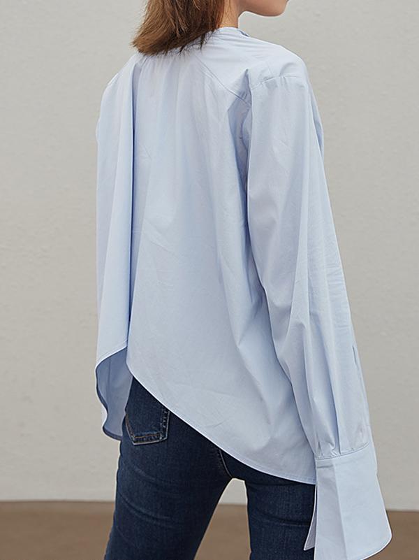 Original Round-neck Solid Blouses