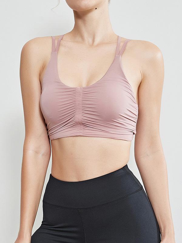 Sexy Shockproof Quick Dry Solid Sports Bra