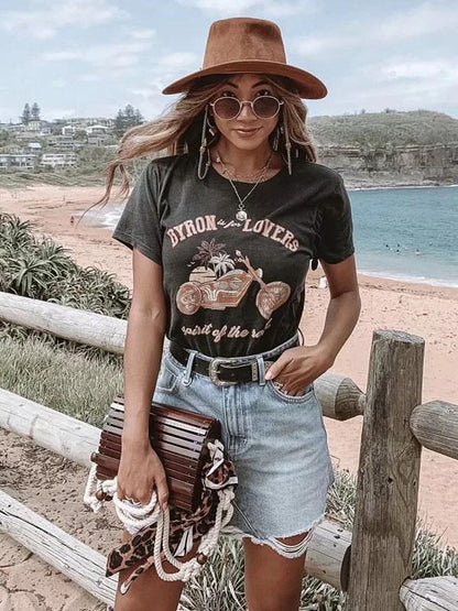 Vintage Letter Printed T-Shirt