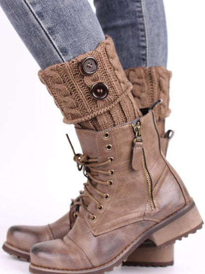 Solid Color Knitting Ankle Socks
