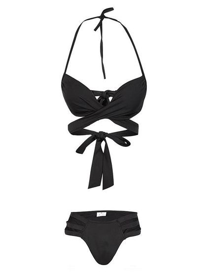 Sexy Bandage Split Type Bikini Swimsuit