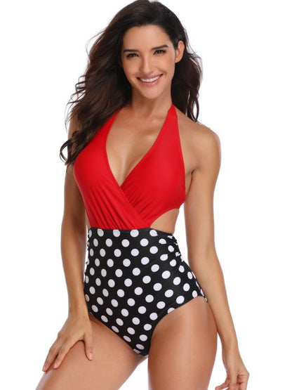 Sexy Backless Split-joint One-Piece Swimsuit