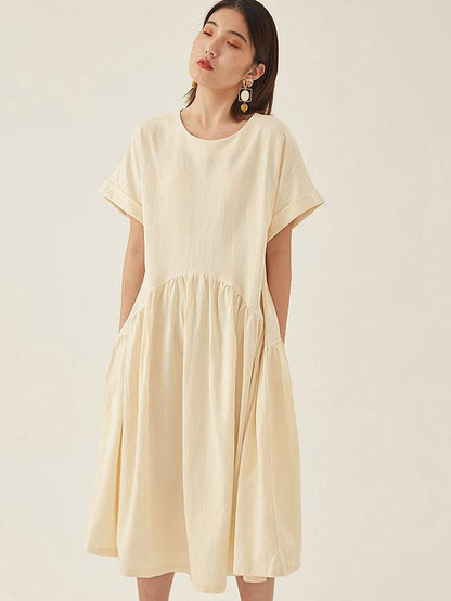 Original Retro Cropped Hemline Long Dress