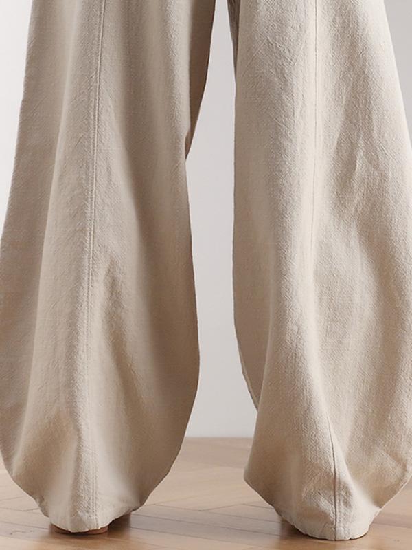 Casual Solid Puff Pants Bottoms