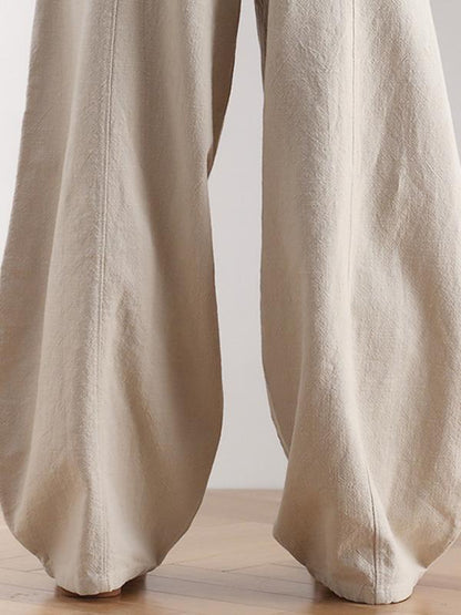Casual Solid Puff Pants Bottoms