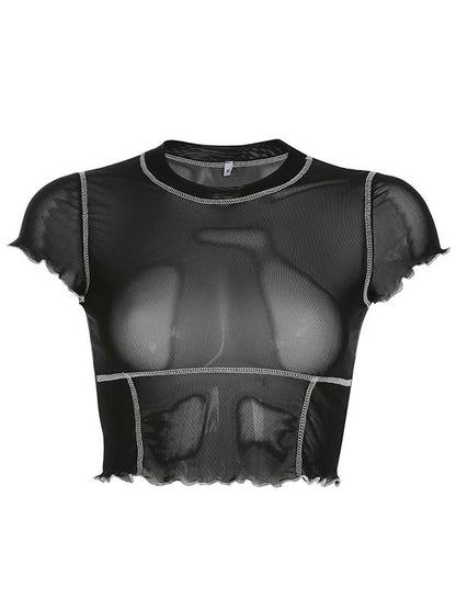 See-through Falbala Tees