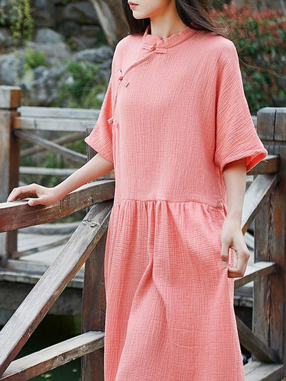 Vintage Forg Short Sleeves Dress