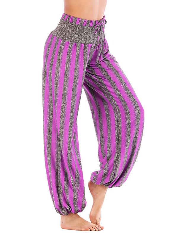 Simple Striped Wide Leg Casual Pants