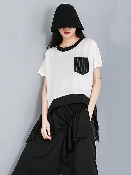 Asymmetric Split-joint T-Shirt