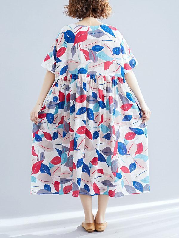 Original Printed Round-Neck Dress