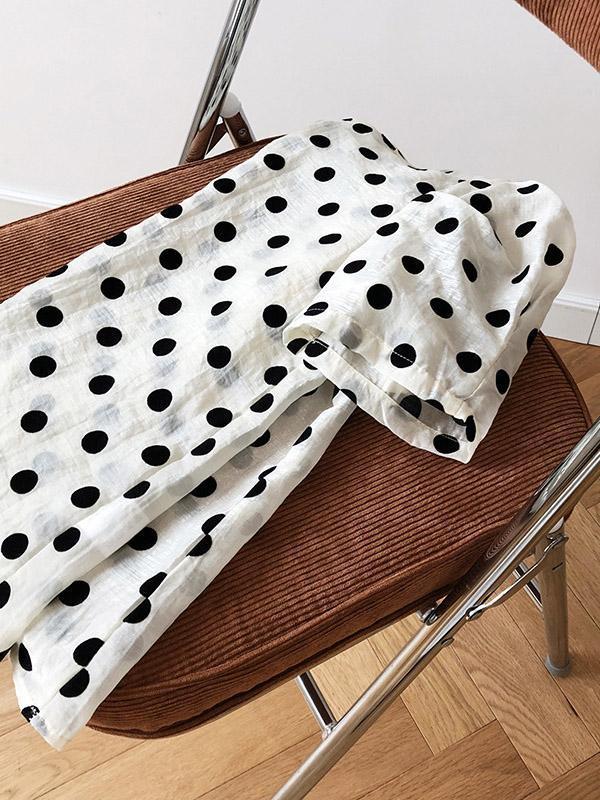 Original Polka-Dot Bishop Sleeve T-Shirts Tops