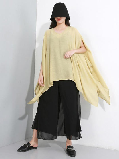 Loose Oversize Batwing Sleeves Shirt