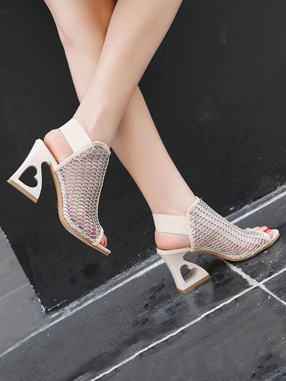 Fashion Solid Color High Heel Sandals