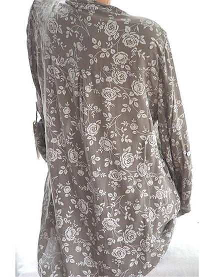 V-neck Printed Blouses