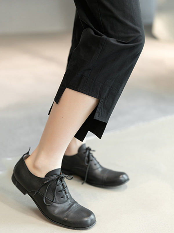 Original Solid Color Harem Irregularity Capri-Pants