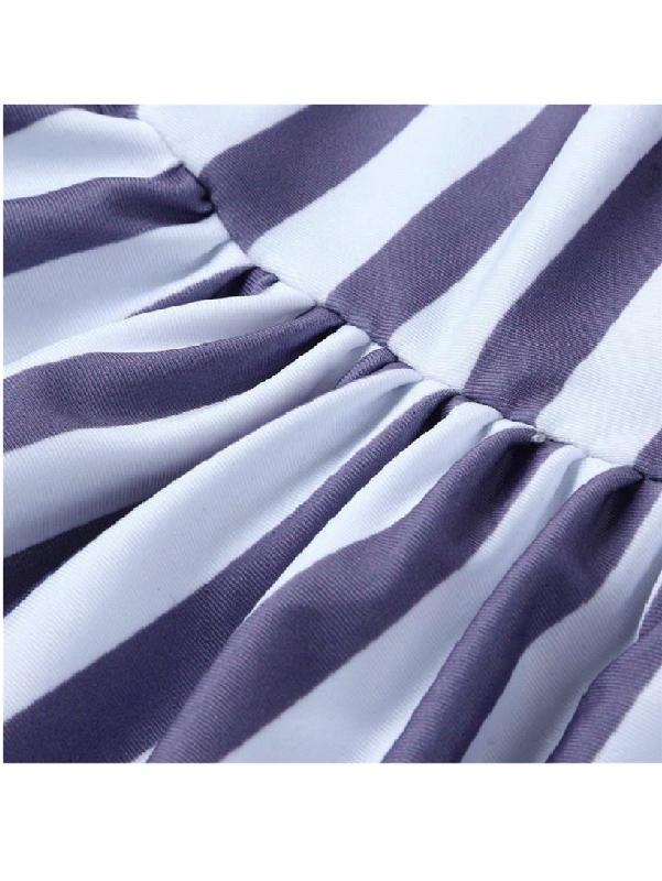 Spaghetti-Neck Striped &Printing One-Piece Maternity Swimwear