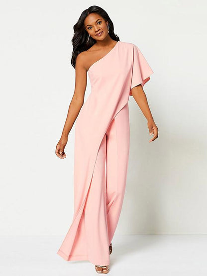 Fashion 4 Colors Off-the-shoulder Long Jumpsuits