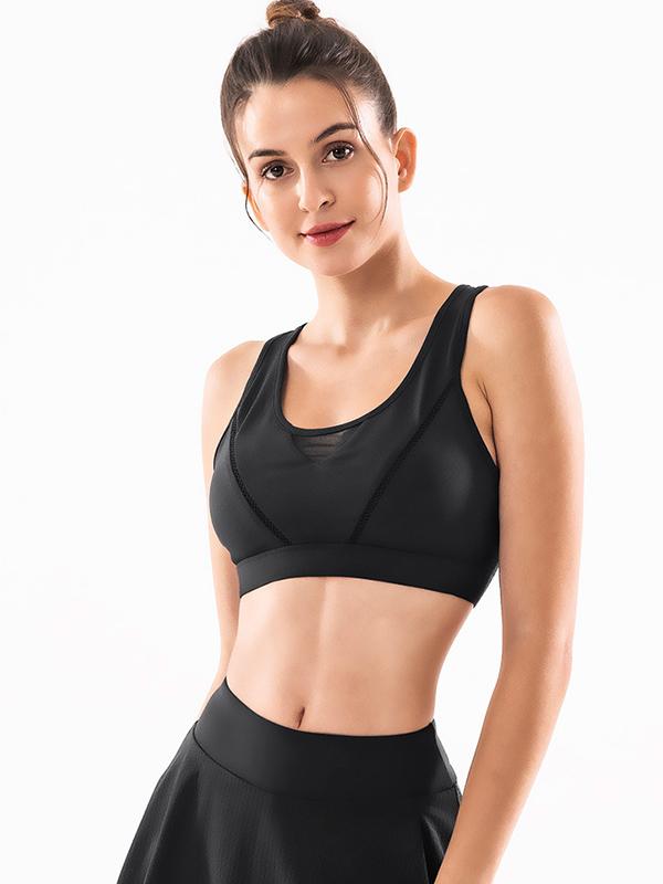 Solid Wrap Backless Quick Dry Sports Bra