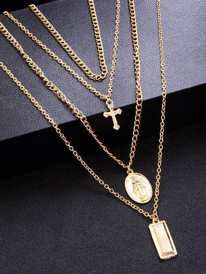 Gold Fashion Cross Necklaces Accessories