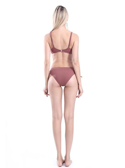 Strap Solid Bikinis Swimwear