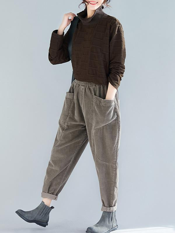 Original Solid High Collar Hoodies&Sweatshirts