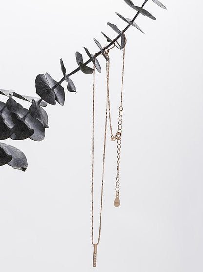 Chic Silver Diamante Necklace