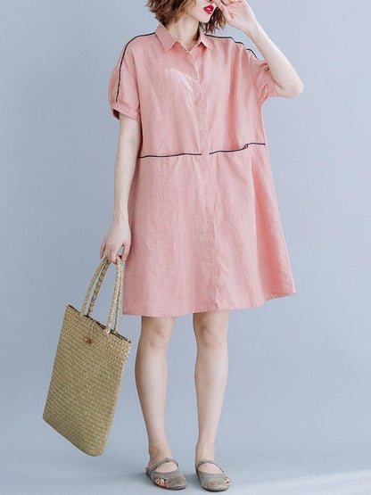 Casual Cotton Shirt Dress