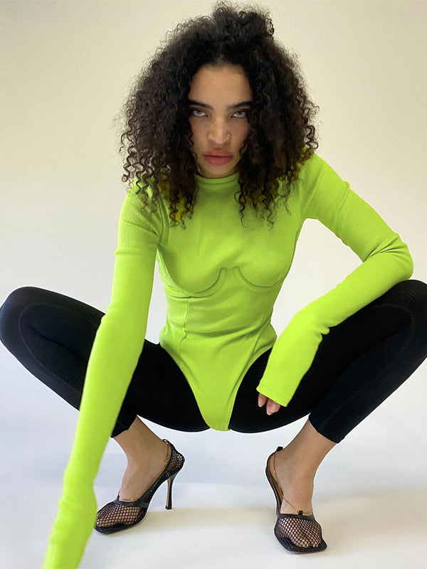 Light Color Long Sleeves Bodysuits