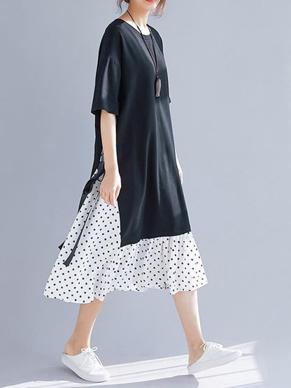 Loose Oversize Split-joint Midi Dress