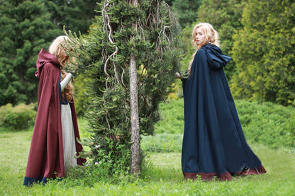 Classical Medieval Hooded Cape Cloak Coat