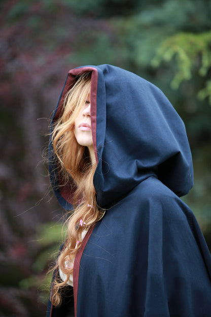 Classical Medieval Hooded Cape Cloak Coat