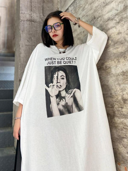 Original Printed Round-Neck Dress